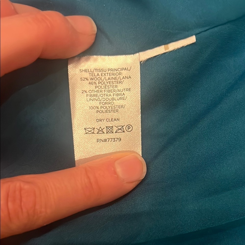 Ann Taylor Blue Peacoat Double-Breasted Jacket - Picture 3 of 5